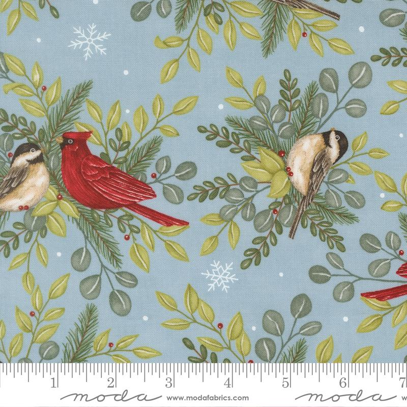 Moda When Snow Falls Winter Sky quilting cotton by Deb Strain, 56170 12