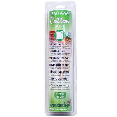 Madeira Cotton Soft Tear-Away White Stabilizer - 12" x 11yds