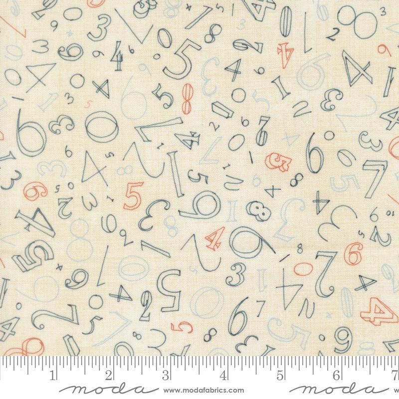 Moda Data Numerals Lovelace quilting cotton by Janet Clare, 24671 12