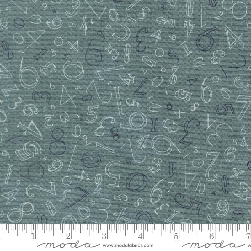 Moda Data Numerals Turing quilting cotton by Janet Clare, 24671 14