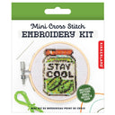 Kikkerland Design Inc Kikkerland Pickle Jar Mini Cross Stitch Embroidery Kit