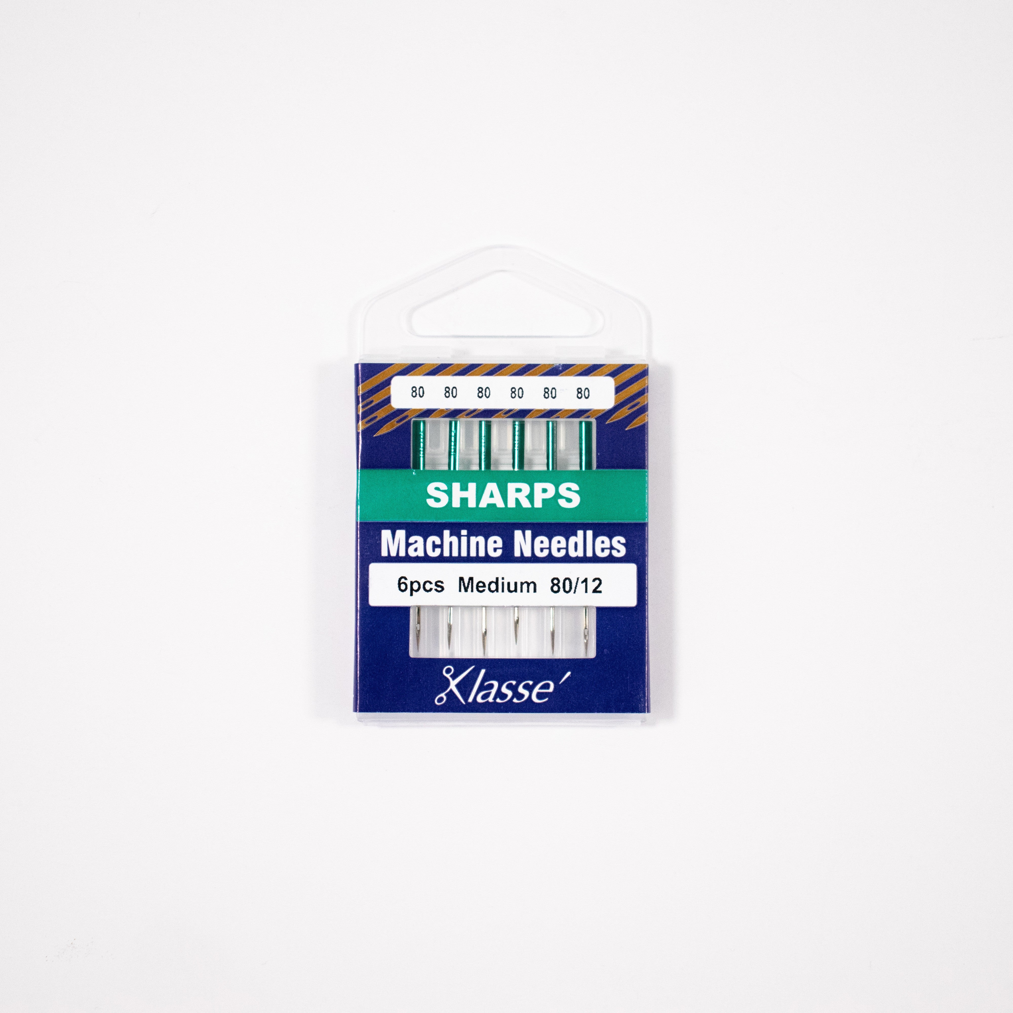 Klassé Sharp/Microtex Needles – Size 80/12 (Set of 6)