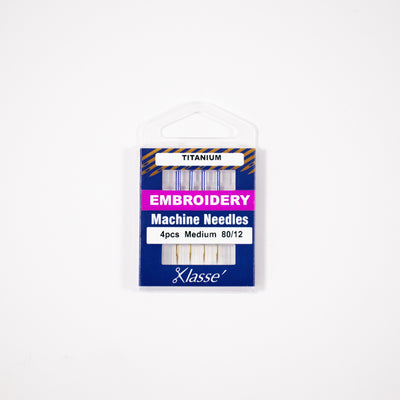 Klassé Titanium Embroidery Needles – Size 80/12 (Set of 4)
