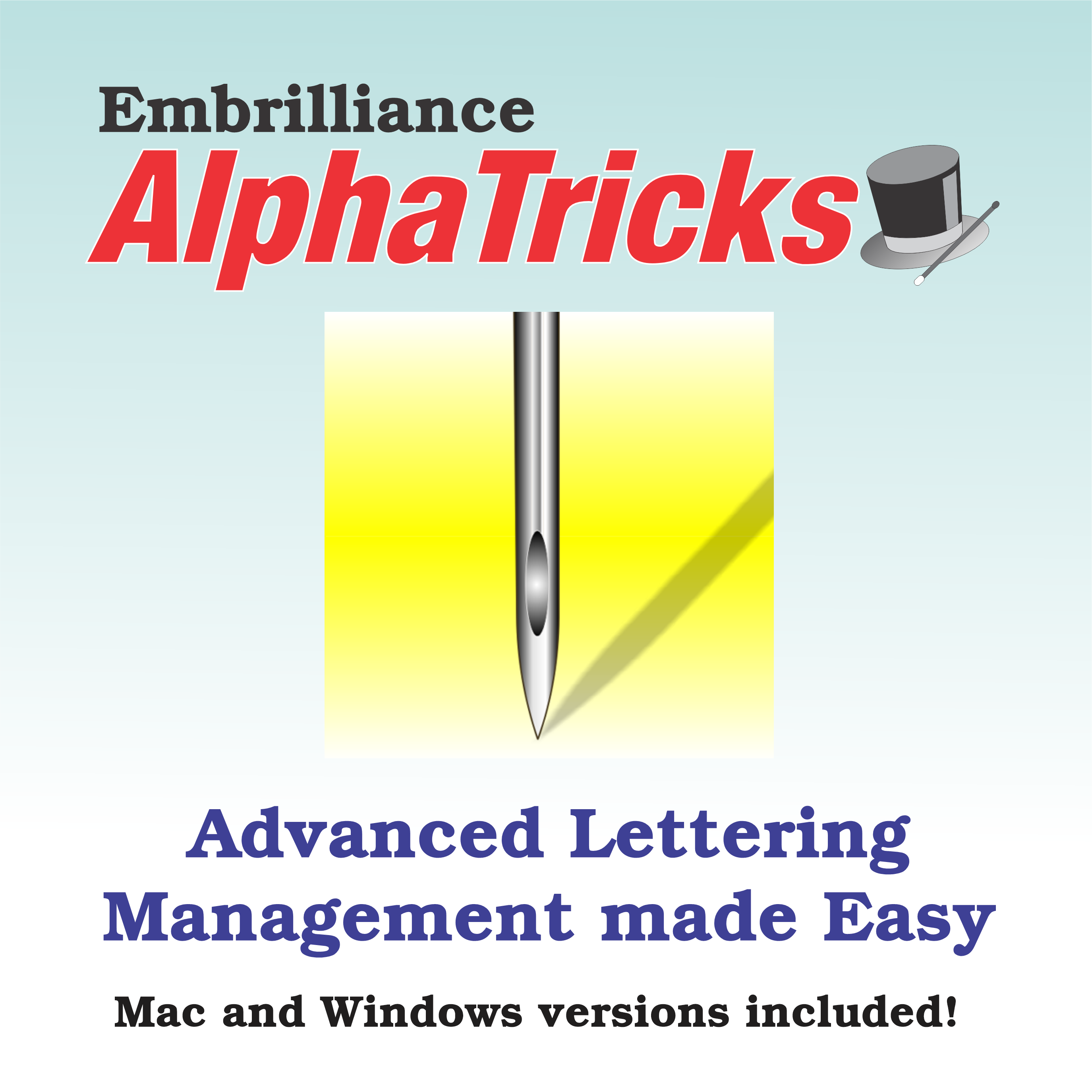 Embrilliance AlphaTricks - Turn Alphabet Designs into Typeable Fonts