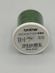 Brother Moss Green 100% Polyester Color Fast, High Shine Embroidery Thread ETP515