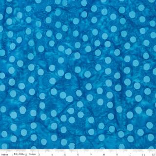 Riley Blake Batiks Elementals Polka Pop Ocean Blue