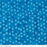 Riley Blake Batiks Elementals Polka Pop Ocean Blue