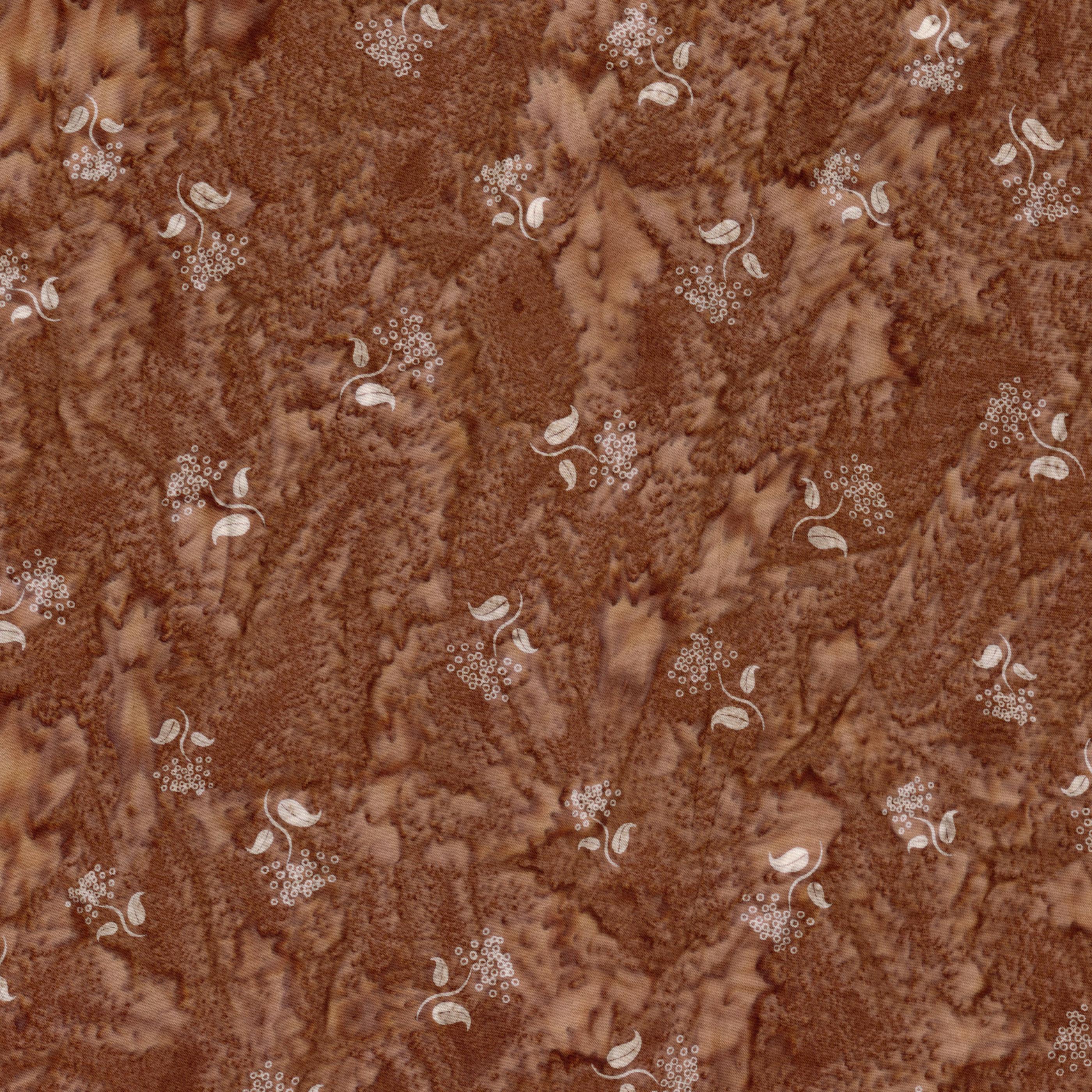 Riley Blake Batiks Wild Blossoms Sew Soft Rayon Walnut