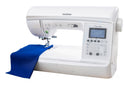 Brother PS500S sewing fabric, angled view