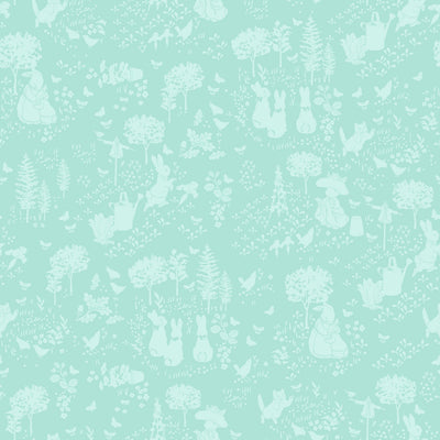 Riley Blake Peter Rabbit and Benjamin Bunny Tonal Garden Blue