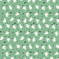 Riley Blake Frank and Friends Ghosts Green C17475-GREEN