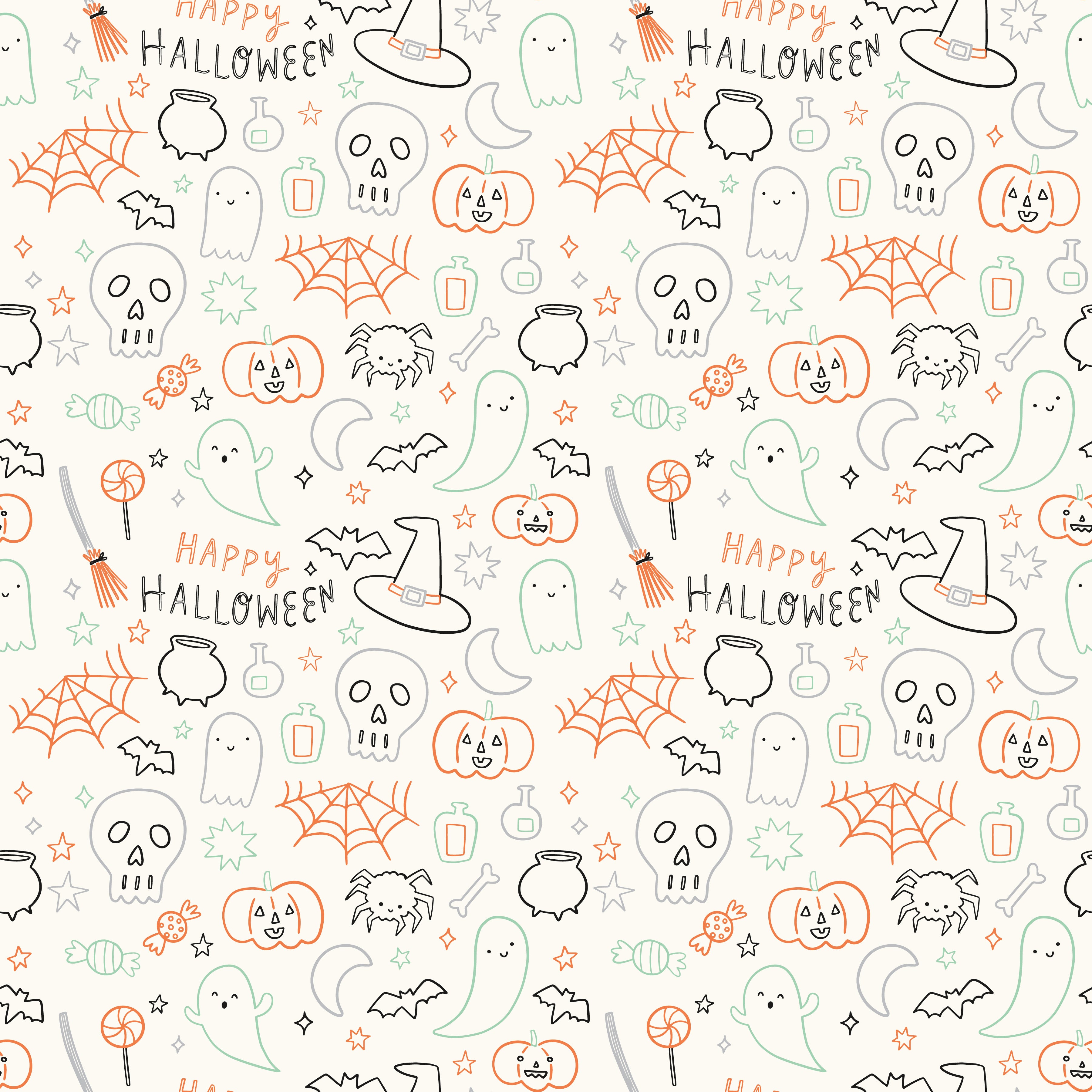 Riley Blake Frank and Friends Halloween Icons Cloud C17476-CLOUD
