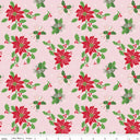 Riley Blake Claus & Co. Main Pink C17740-PINK with ruler
