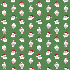 Riley Blake Claus & Co. Santa Heads Green C17744-GREEN