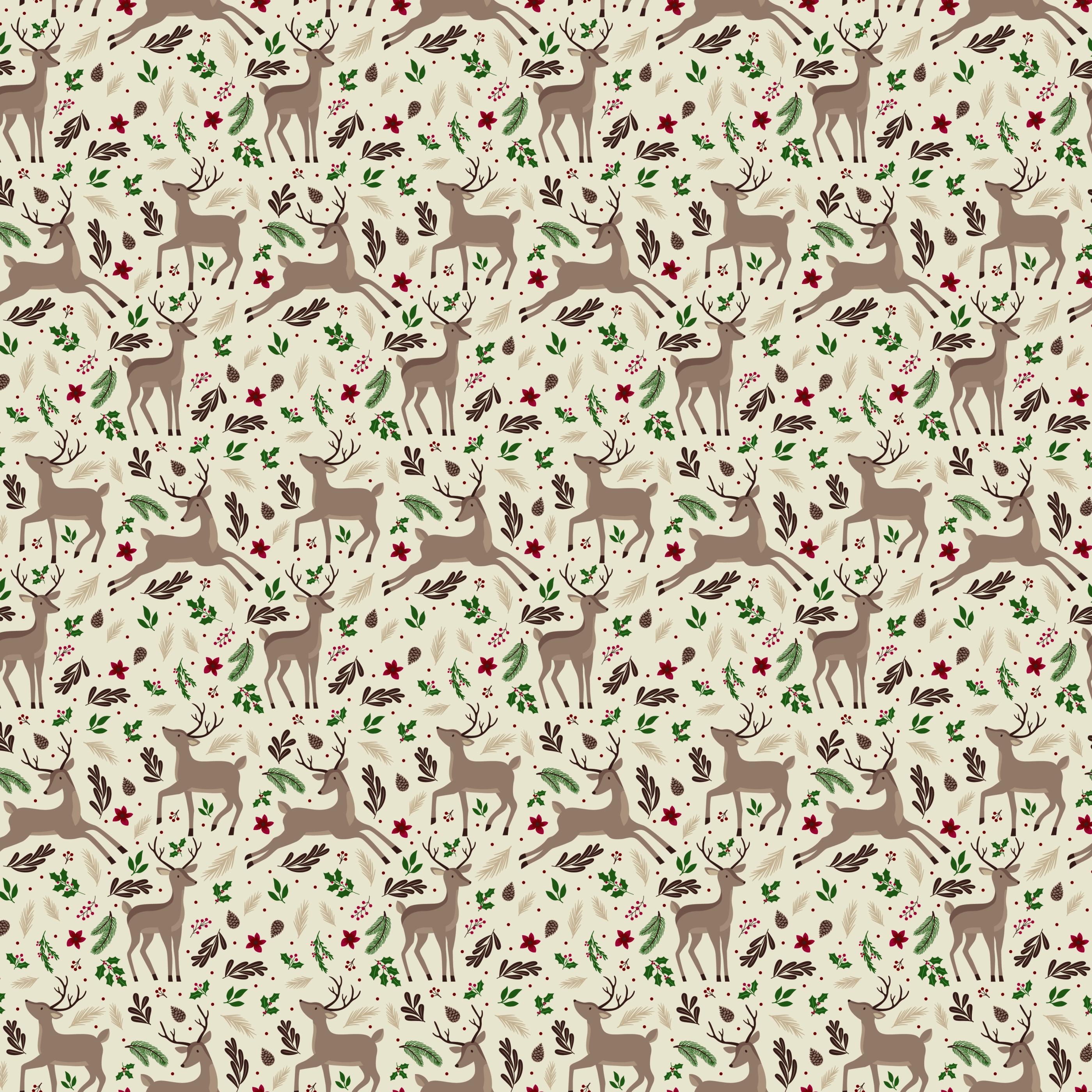 Riley Blake Christmas Time Deer Linen