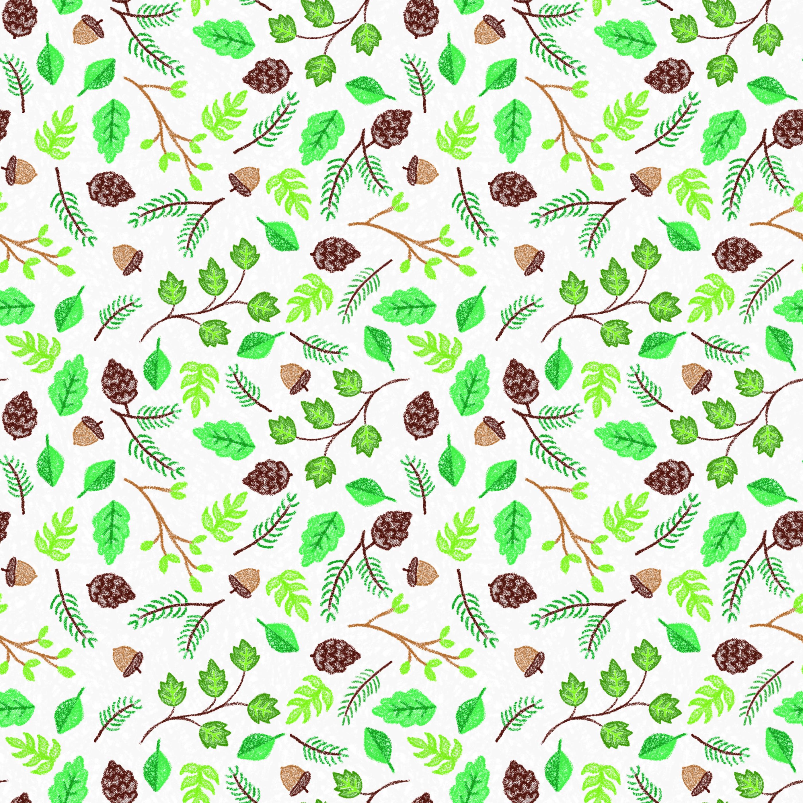 Riley Blake Colorful Critters Botanical White