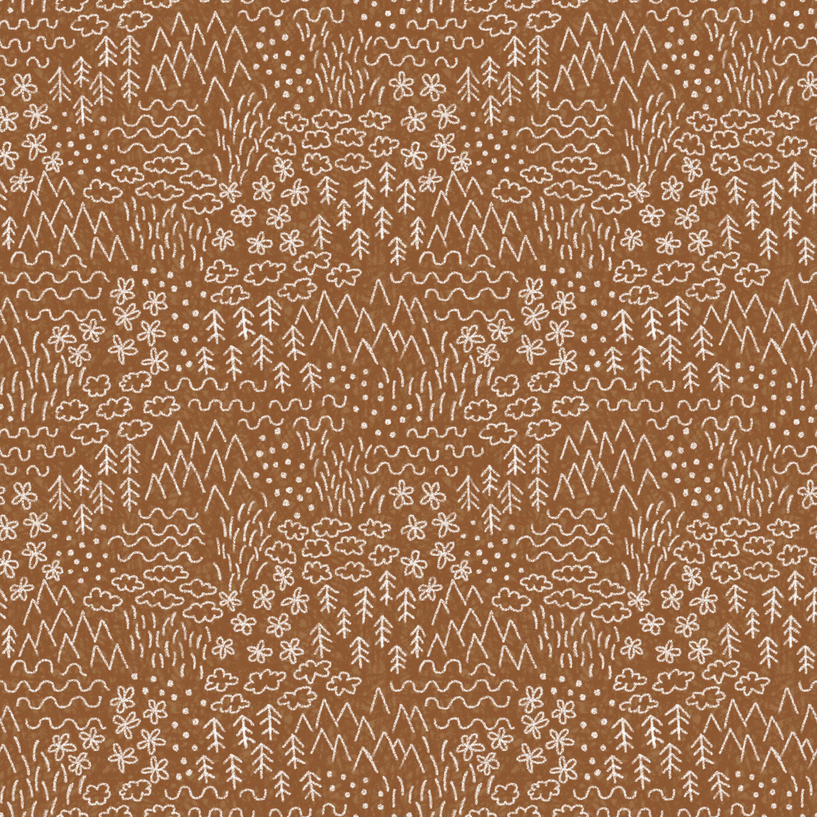 Riley Blake Colorful Critters Sketch Brown
