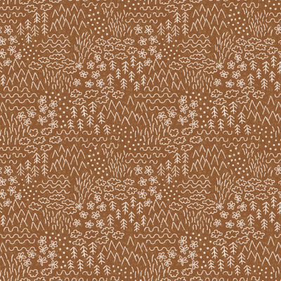 Riley Blake Colorful Critters Sketch Brown