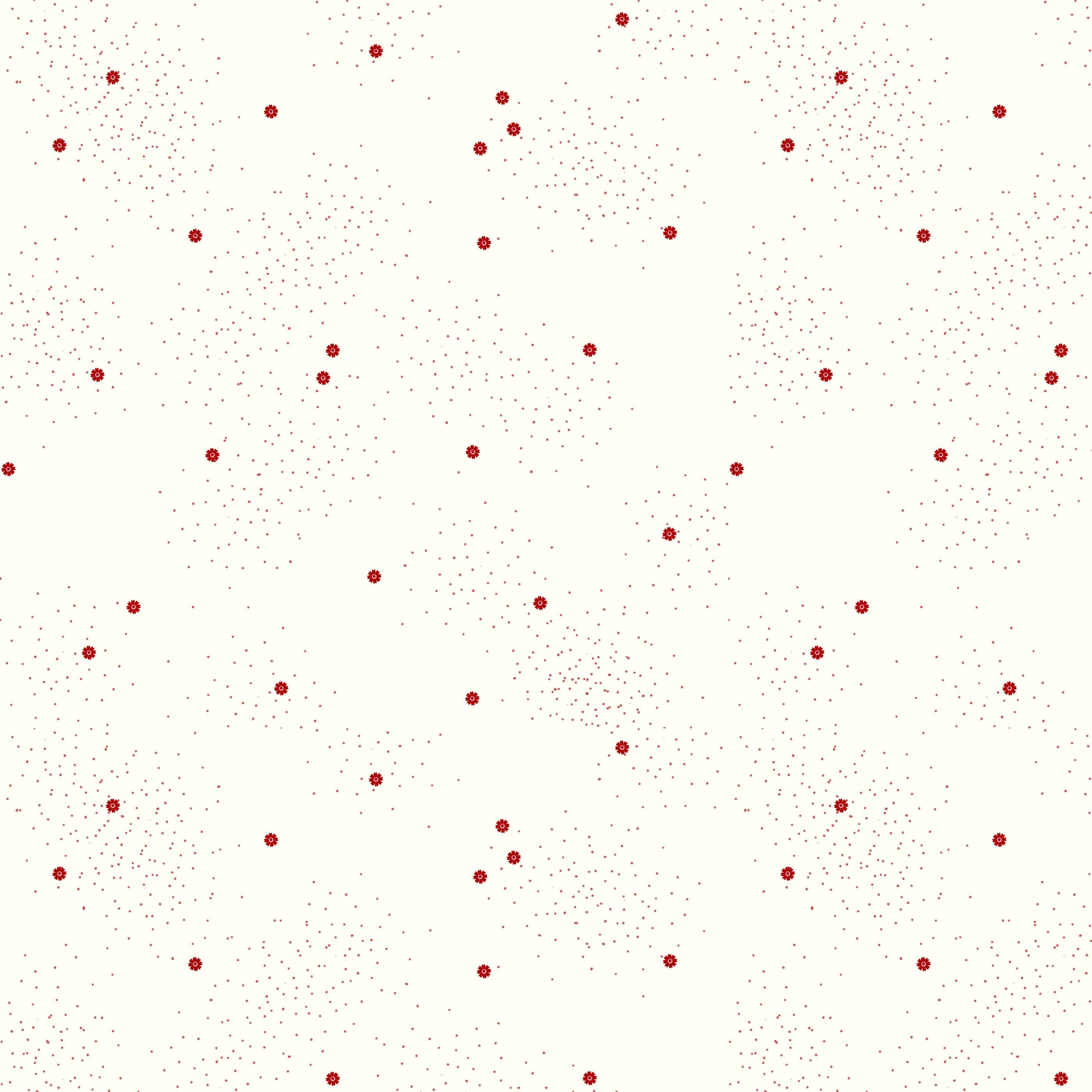 Riley Blake Dainty Daisy on Cloud Barn Red