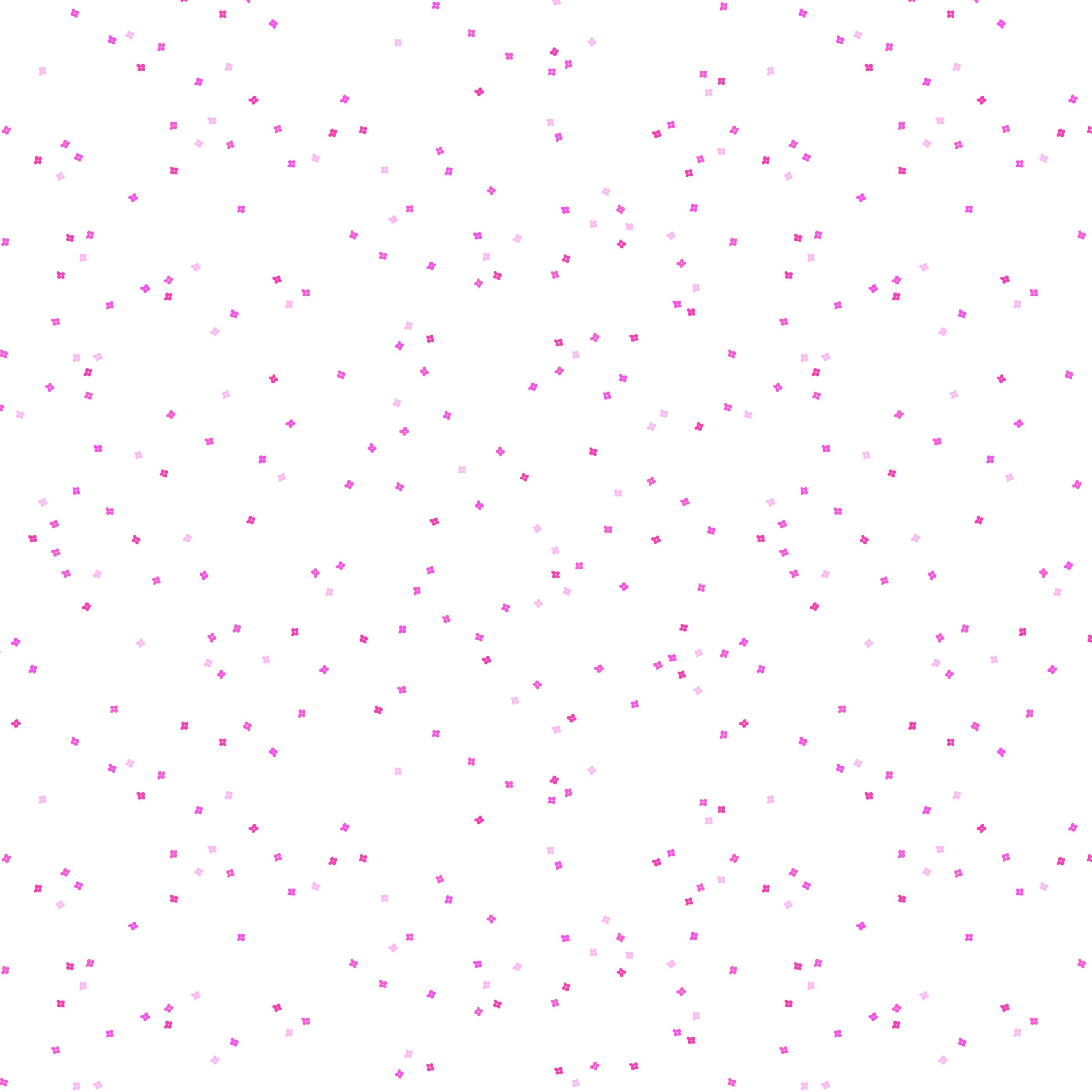 Riley Blake Blossoms On White In Color All The Pink