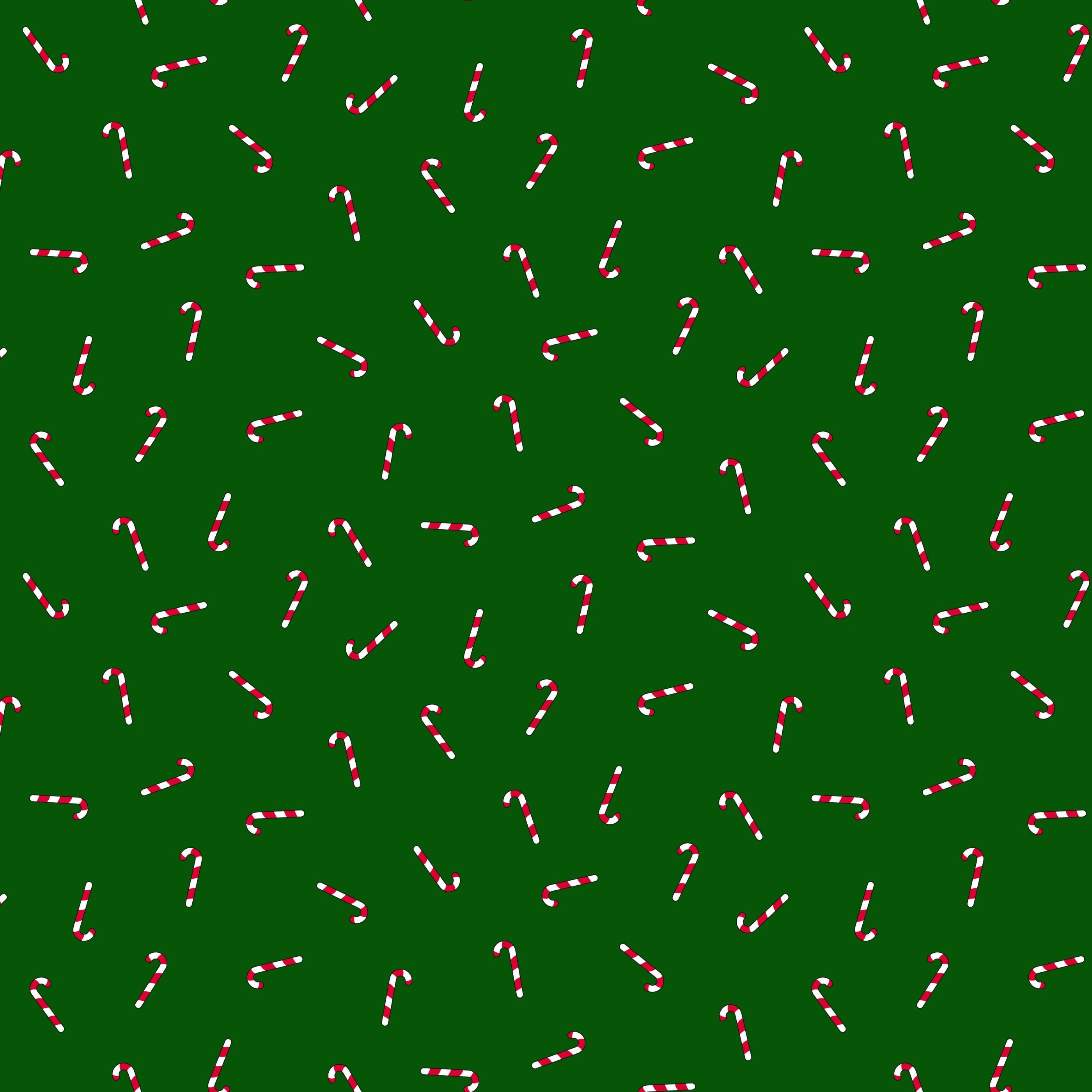 Riley Blake Seasonal Basics Candy Canes Green