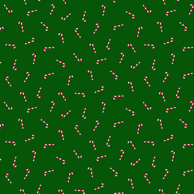 Riley Blake Seasonal Basics Candy Canes Green