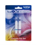 Brother Erasable Pen Set - Includes Two Pens in Cyan (1) and Purple (1)