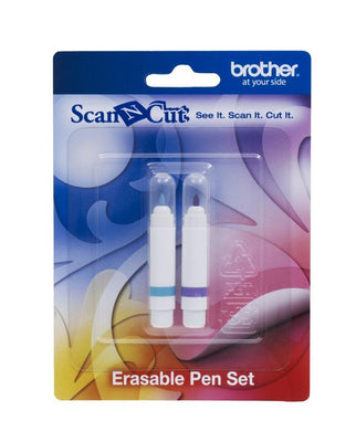 Brother Erasable Pen Set - Includes Two Pens in Cyan (1) and Purple (1)