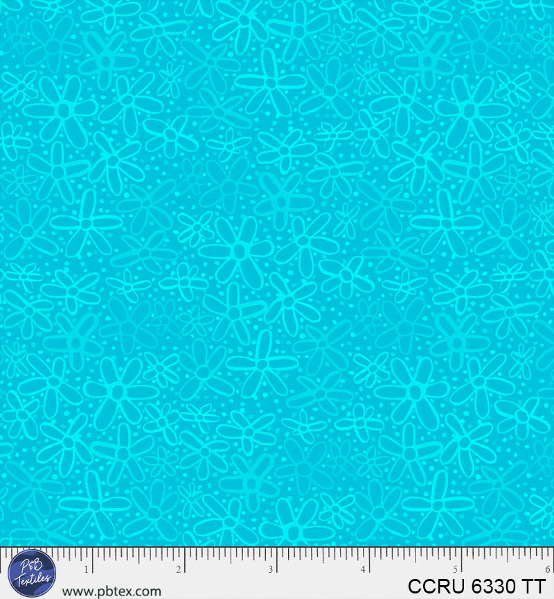 P&B Textiles Color Crush - Doodle Flower Allover (TT)