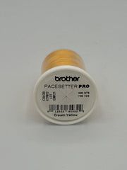 Brother Cream Yellow 100% Polyester Color Fast, High Shine Embroidery Thread ETP812