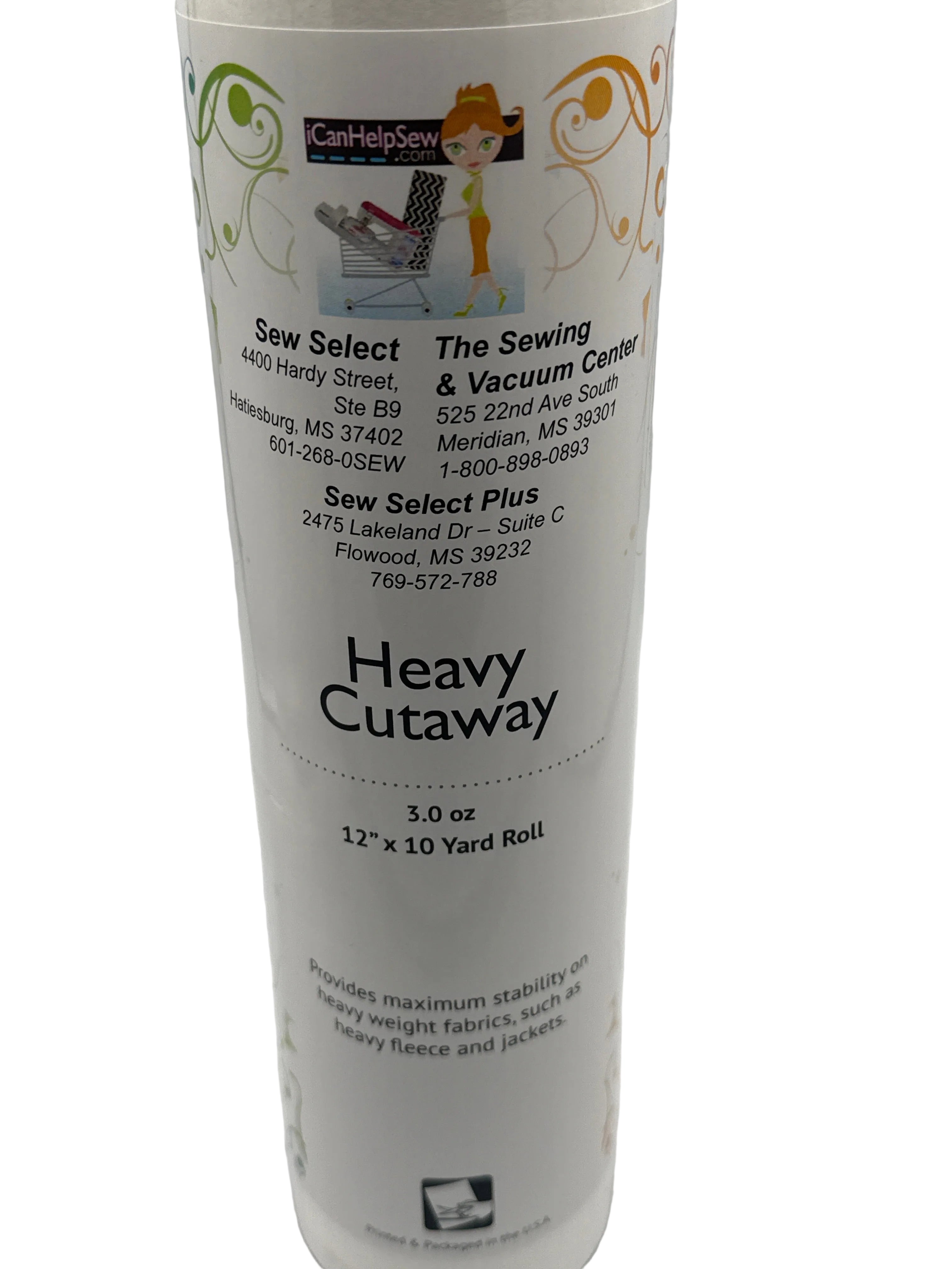 CUTAWAY HEAVY WHITE 12" X 10 YARD ROLL