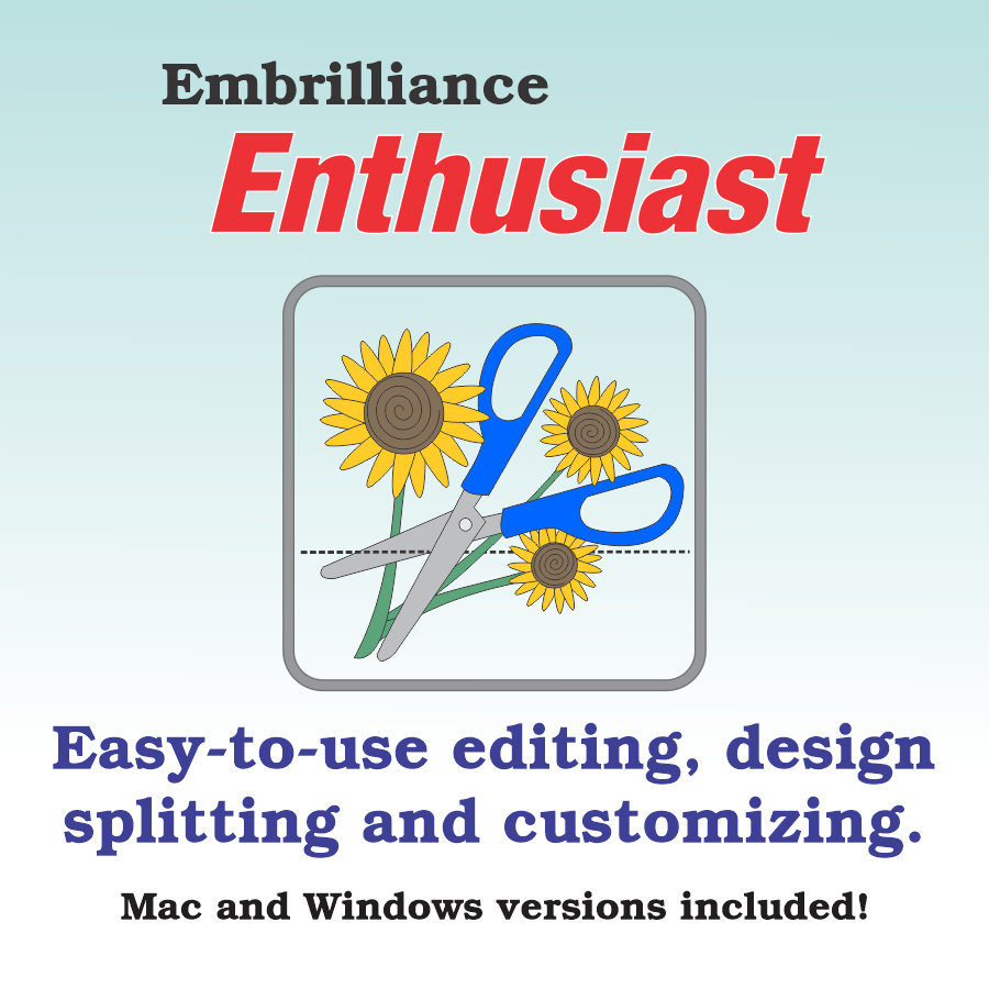 Embrilliance Enthusiast - Stitch Editing, Knockdown & Design Splitting