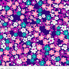 Riley Blake Mid Weight Mesh Print 1C F002-MWM-PRINT1C with ruler