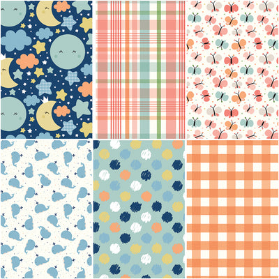 Riley Blake Love You to the Moon flannel by Echo Park Paper Co.