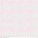 Riley Blake Swiss Dot On White Red