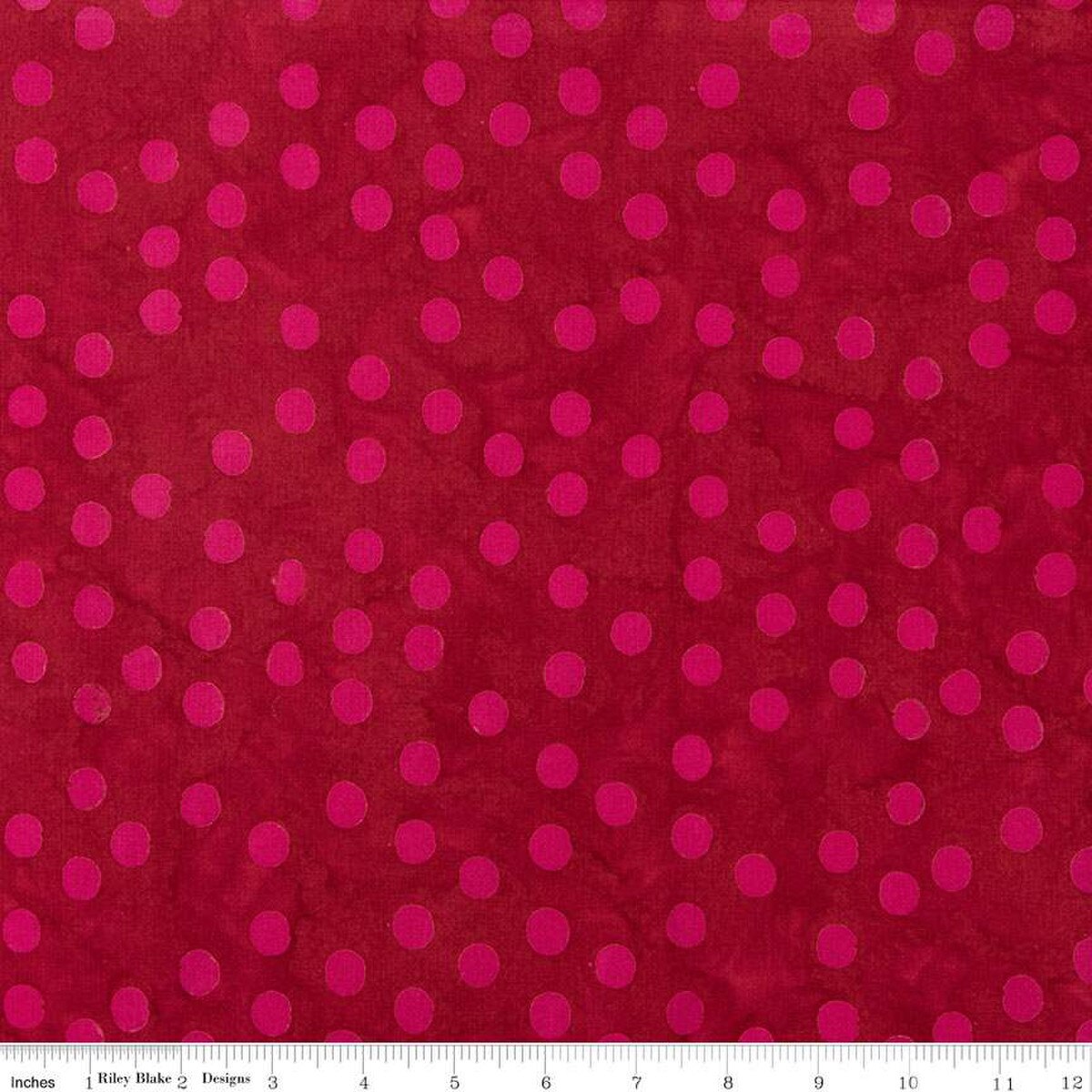 Riley Blake Batiks Elementals Polka Pop Brick