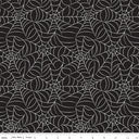 Riley Blake Frank and Friends Webs Black (Glow in the Dark) GC17474-BLACK with ruler