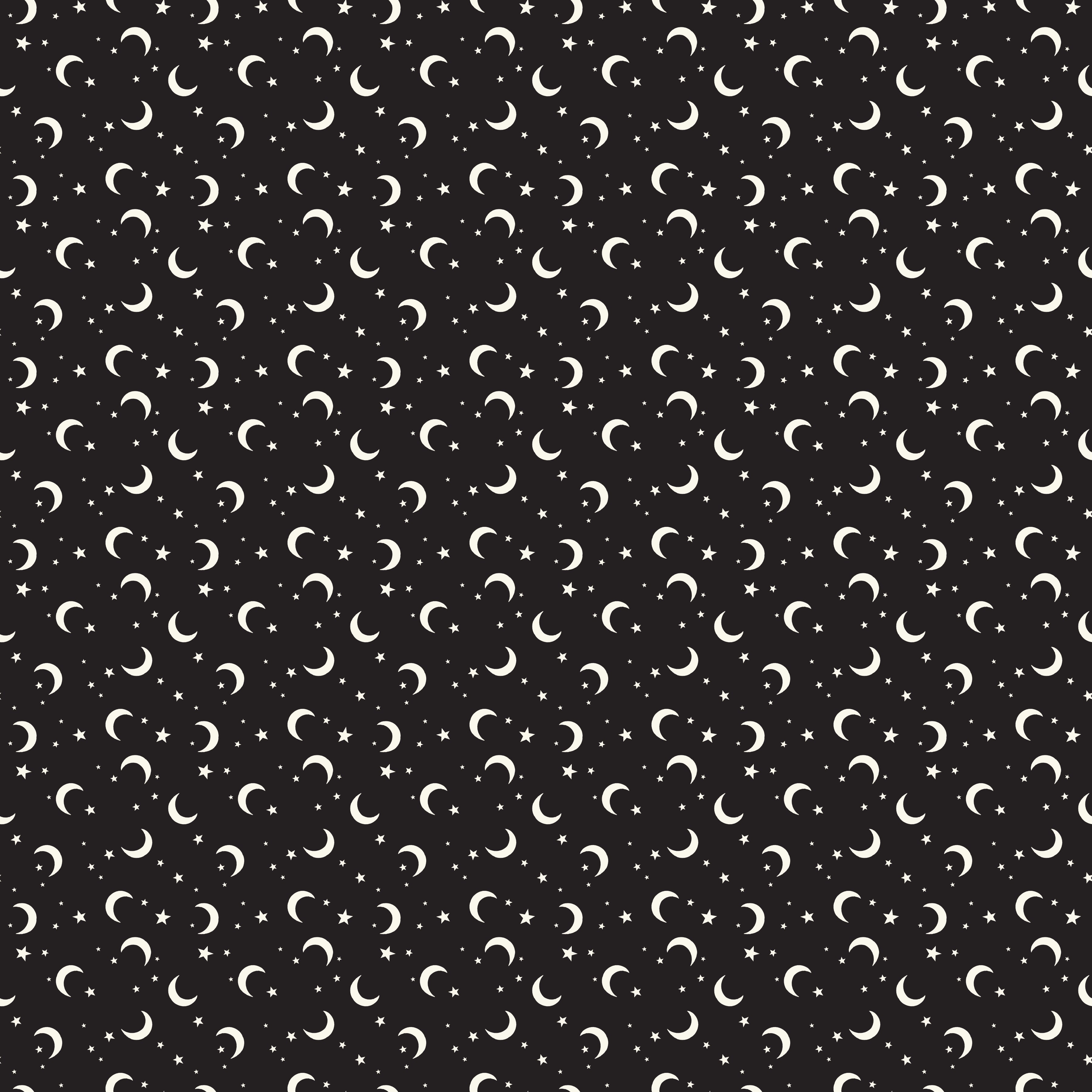 Riley Blake Frank and Friends Moon & Stars Black (Glow in the Dark) GC17477-BLACK