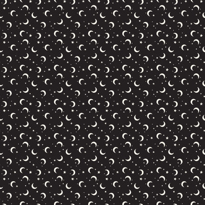 Riley Blake Frank and Friends Moon & Stars Black (Glow in the Dark) GC17477-BLACK