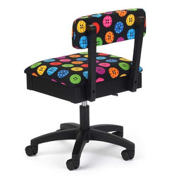 Arrow Hydraulic Sewing Chair - Bright Buttons