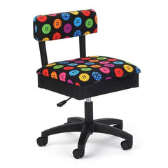 Arrow Hydraulic Sewing Chair - Bright Buttons