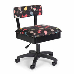 Arrow Hydraulic Sewing Chair in Black- Cat's Meow