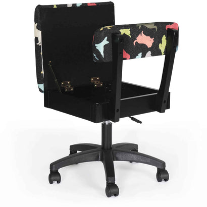 Arrow Hydraulic Sewing Chair in Black- Good Dog