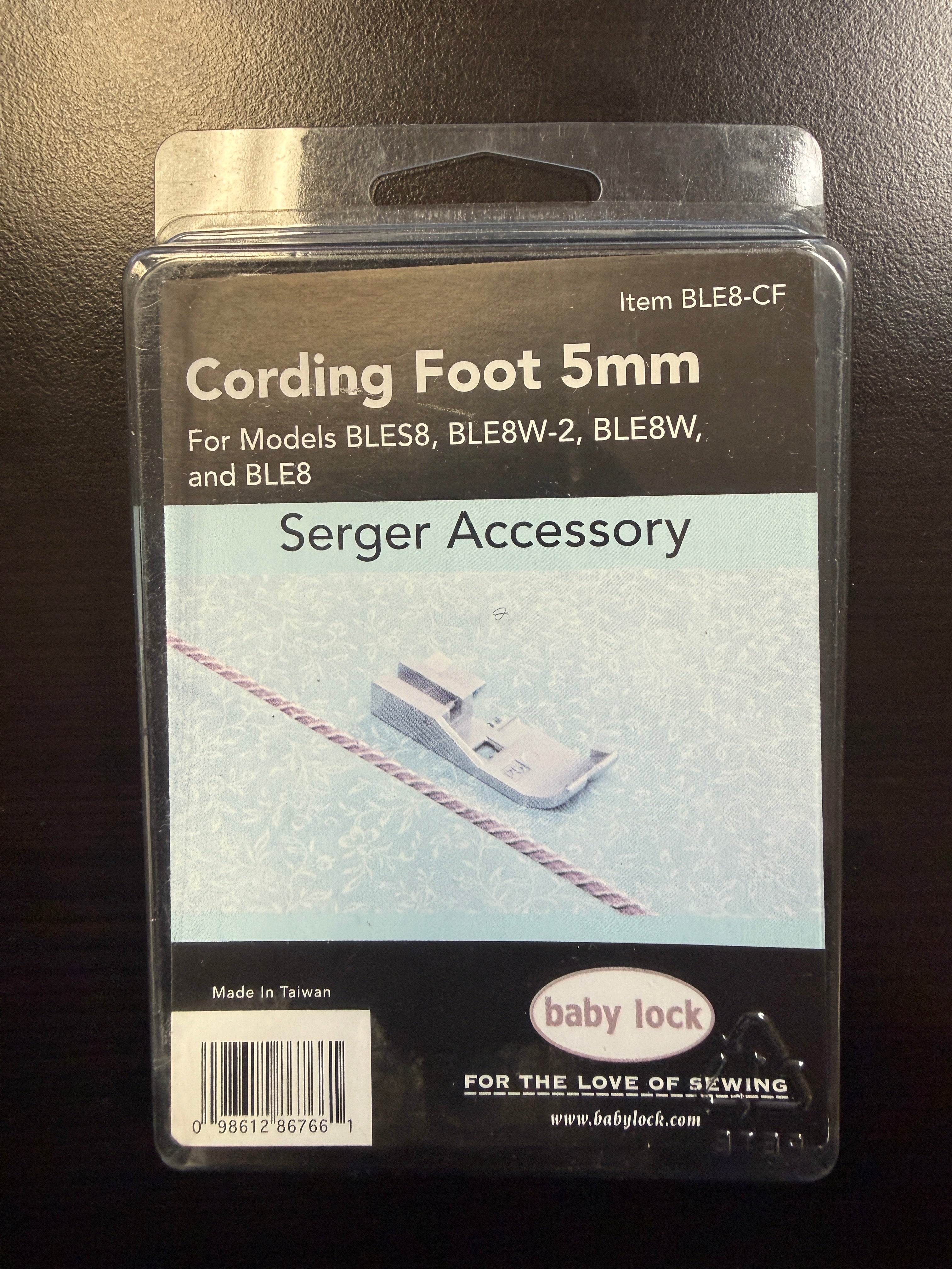 BL Cording Foot 8 Thread 5mm BLETS8 BLES8 BLS8 BLE8W-2 BLEW BLE8