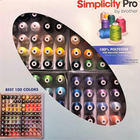 Brother BEST 100 THREAD KIT - Includes 100 High Shine, Mini-King spools ETPBEST100