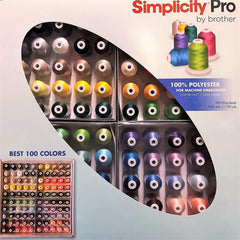 Brother BEST 100 THREAD KIT - Includes 100 High Shine, Mini-King spools ETPBEST100