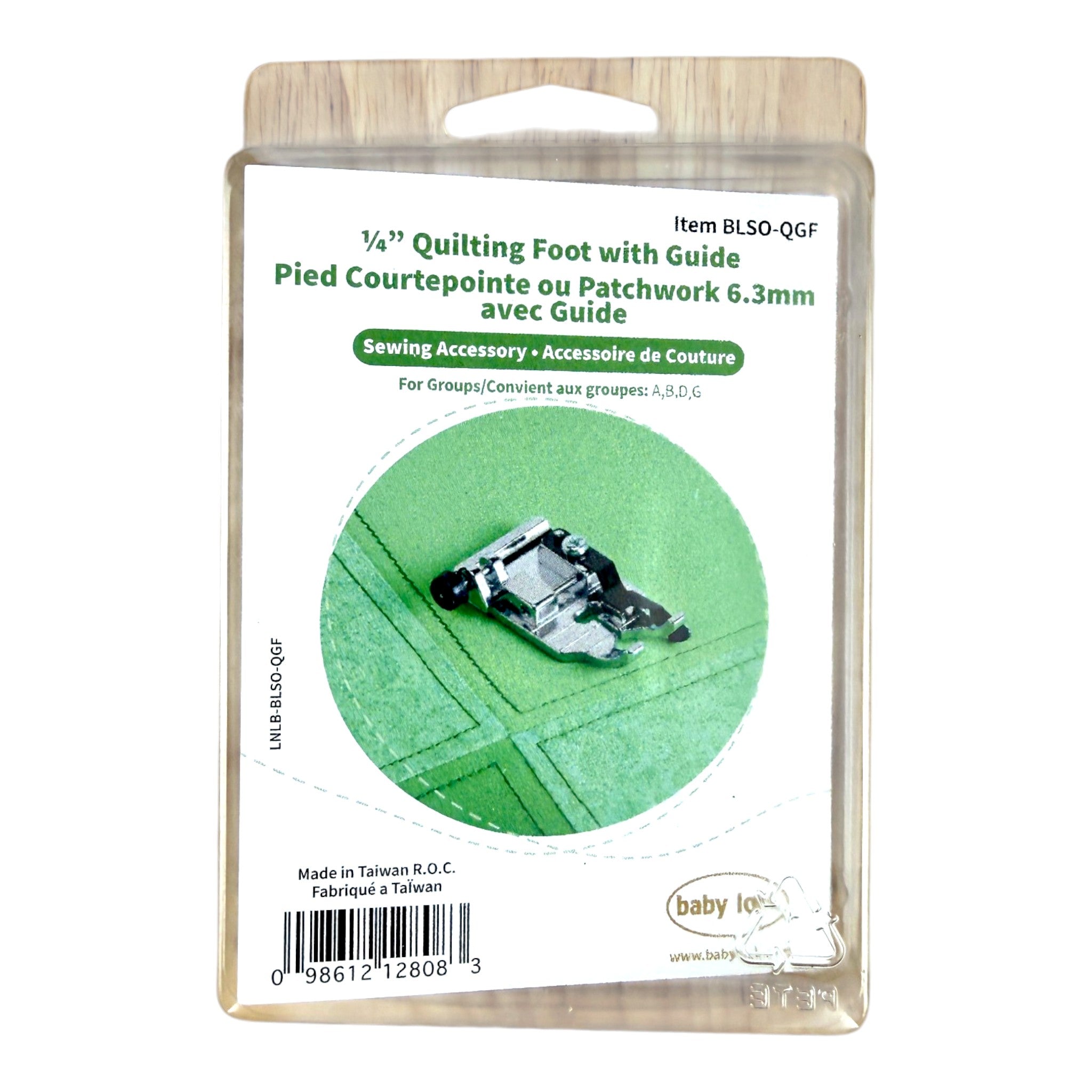 Baby Lock BL Quilting Foot 1/4in w/Fabric Guide and Lock Pin BLSO-QGF