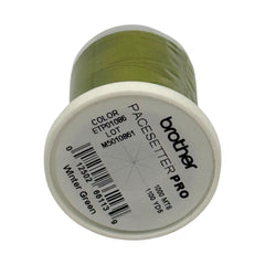 Brother Winter Green 100% Polyester Color Fast, High Shine Embroidery Thread ETP01086