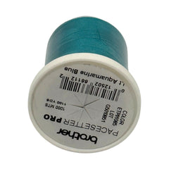 Brother Lt Aquamarine Blue 100% Polyester Color Fast, High Shine Embroidery Thread ETP01085