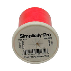 Brother (Hot Pink) Neon Red 100% Polyester Color Fast, High Shine Embroidery Thread ETP0168